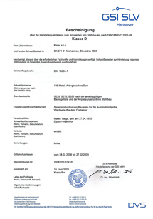 GSI SLV Certificate