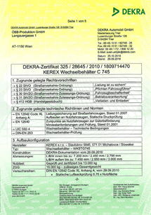 DEKRA Certificate